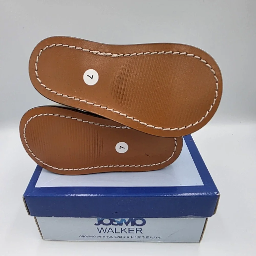 Josmo Infant Kids Boy-Girl First Walking Shoes Leather Boots 8190‎ White 7